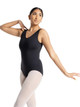 Studio Collection Pinch Front V Neck Leotard