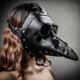 Plague Dr. Black Leather With Silver Goggle Mask