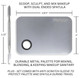 Stainless Steel Artist Mixing Palette with Spatula in Pouch