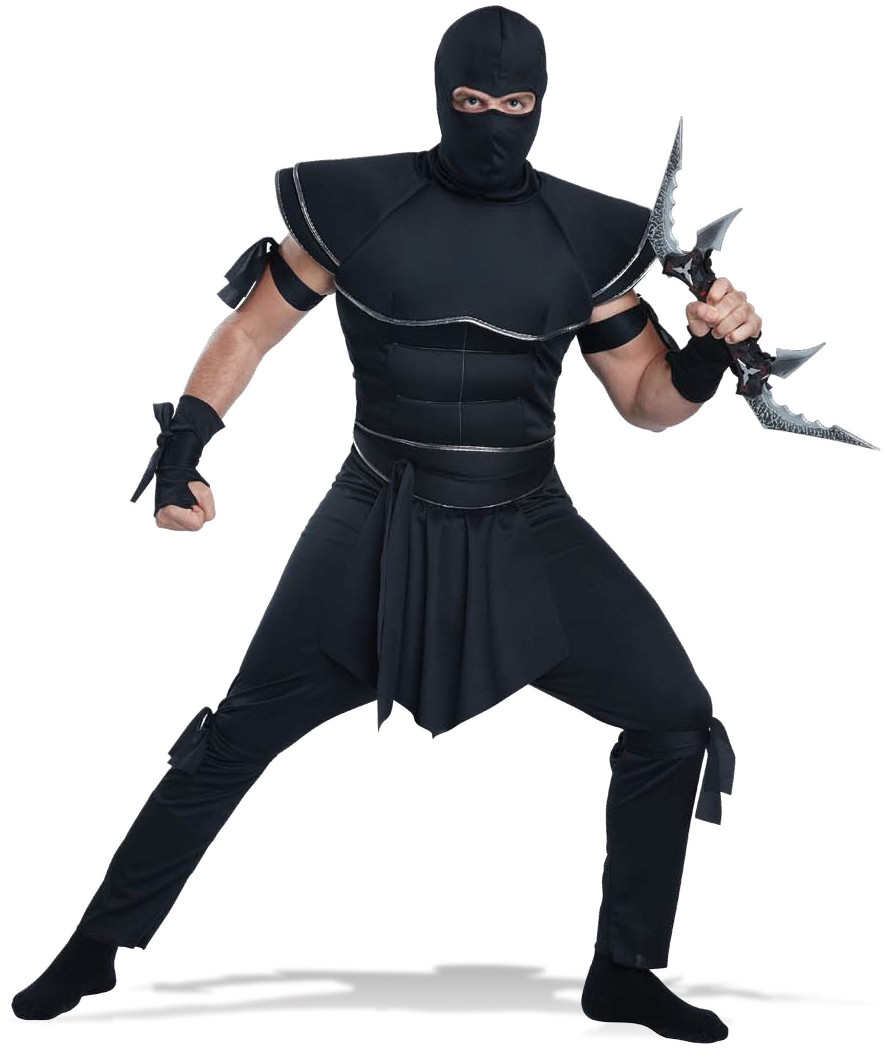  California Costumes Men's Stealth Ninja Costume, Black