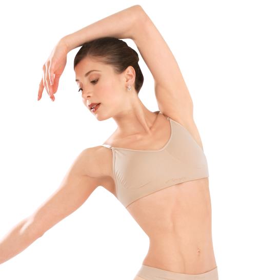 Mocha Clear Strap Bra  Dancewear Solutions®