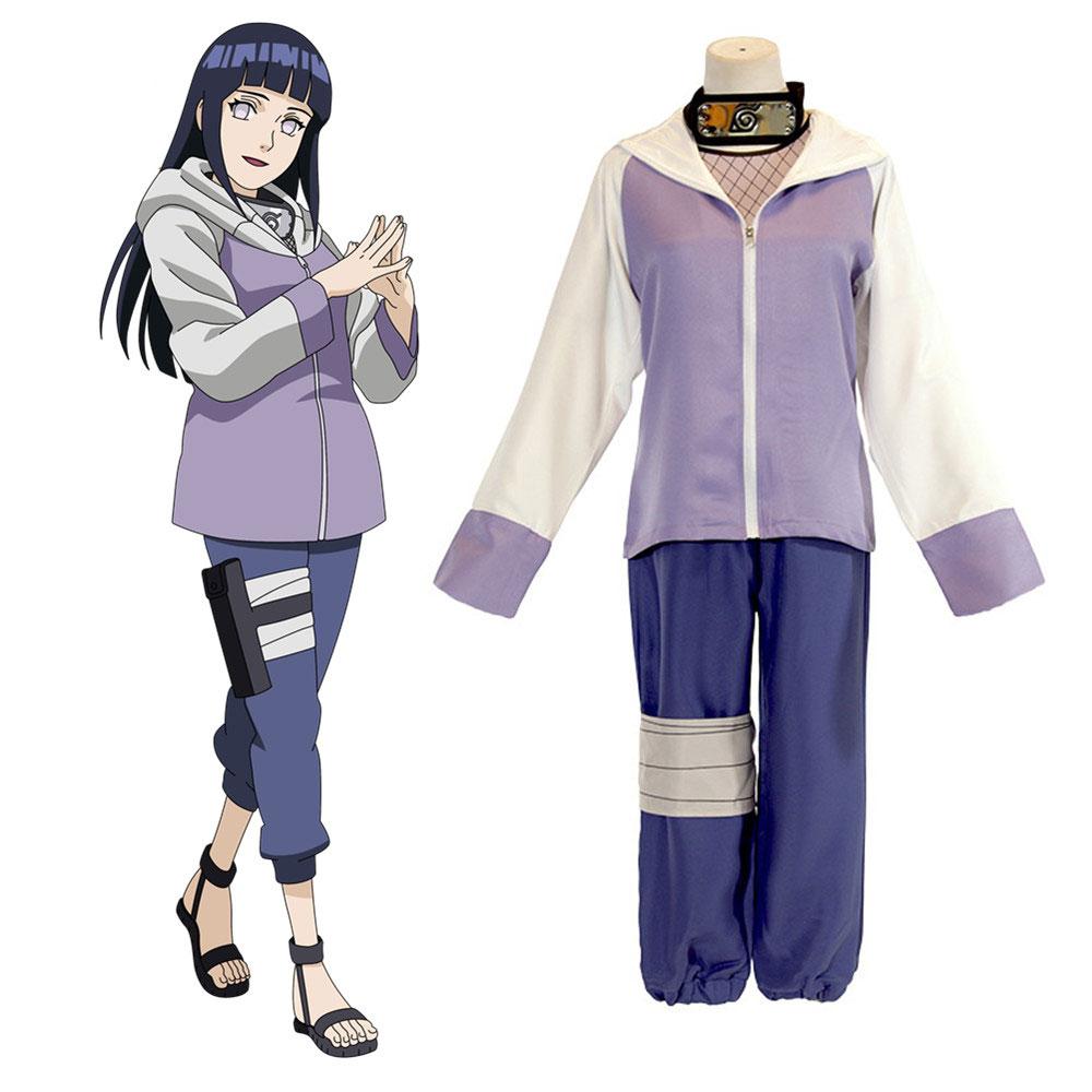 Anime Naruto Hyuga Hinata Uzumaki Full Set Cosplay Costume With Props -  Imaginations Costume & Dance