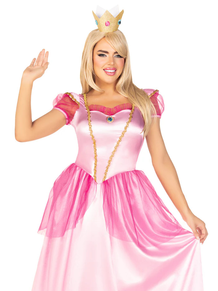 pink princess dress adults PAINEOMN for Women Halloween Princess Cosplay Costume Crown Earrings Gloves Full Set Adult Fancy Dress Suit XS : Clothing, Shoes & Jewelry Miltrs Women Pink Witch Costume