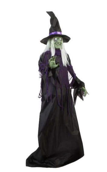 6 ft Animated Standing Witch Halloween Animatronic - Imaginations ...