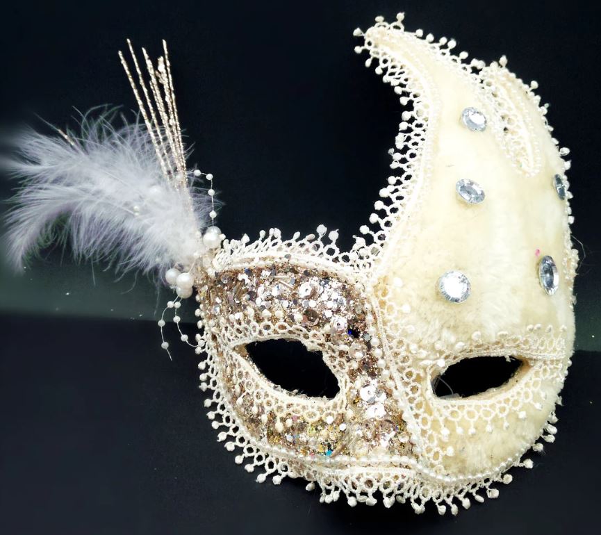 Elegant Crescent Moon Masquerade Mask Imaginations Costume & Dance