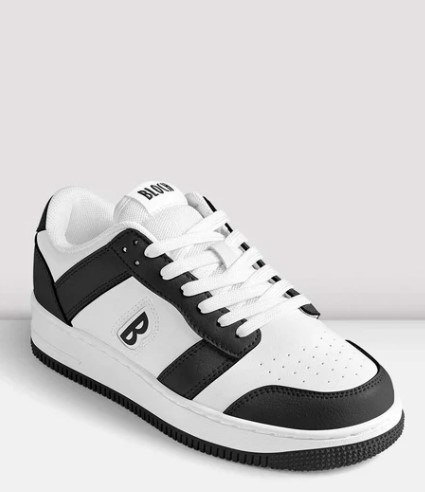 Bloch Adult Kix White and Black Leather Sneaker - Imaginations