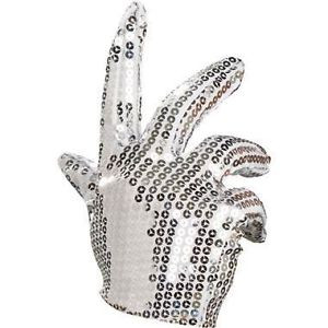 Silver Sequined Licensed Michael Jackson Glove