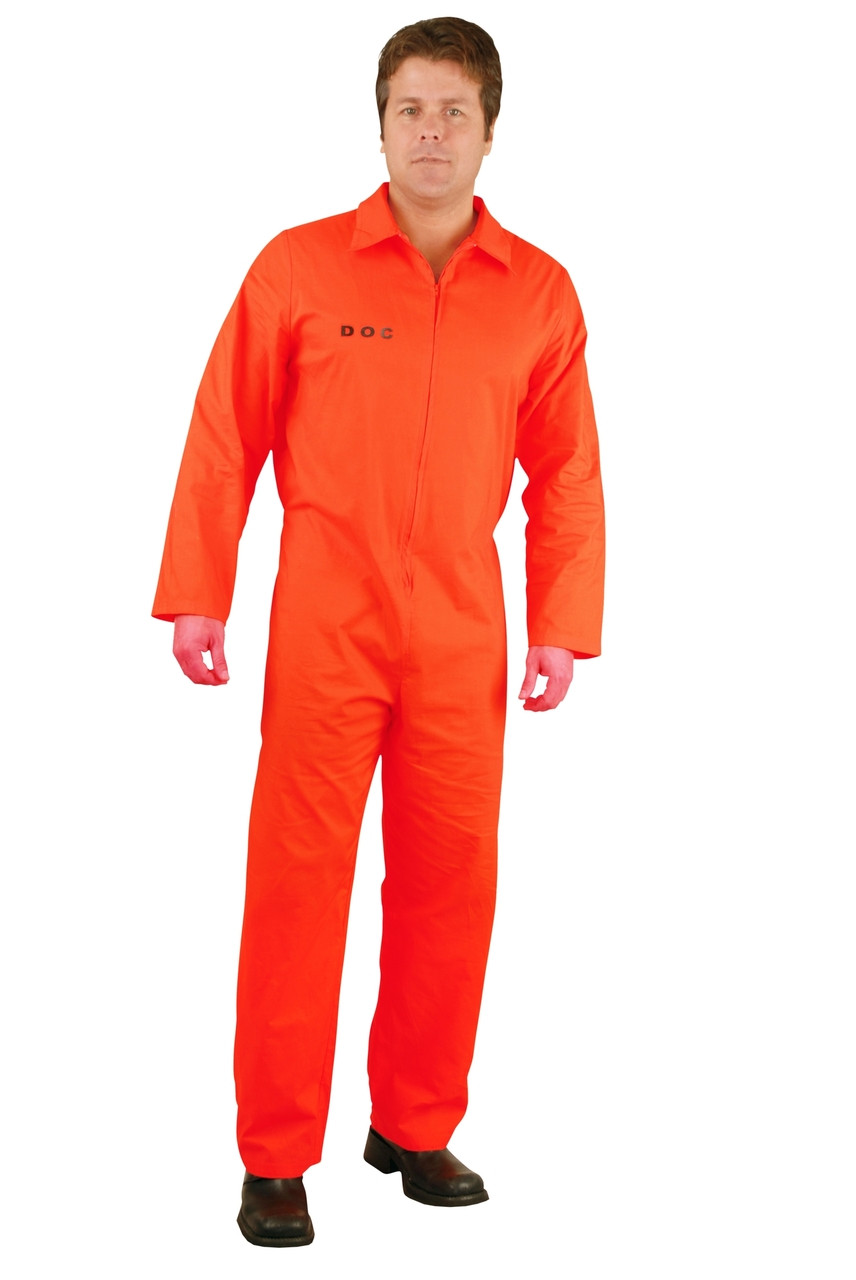 Convict Plus Size Orange Prison Jumpsuit