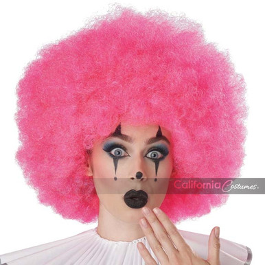 pink afro wig