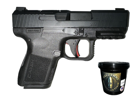 BUNDLE | CANIK METE MC9 9MM BLACK + 9MM BULLET BUCKET - 300 COUNT