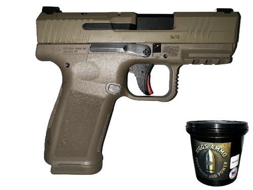 BUNDLE | CANIK METE MC9L 9MM TAN+ 9MM BULLET BUCKET - 300 COUNT