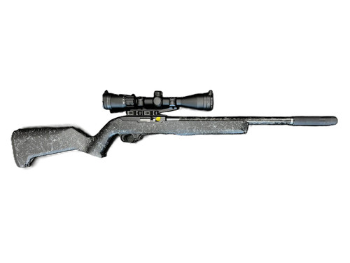 RUGER 10/22 CARBINE 22LR + SIG BUCKMASTERS 3-9X40 SCOPE + RESILIENT SUPPRESSORS JESSIE'S GIRL SILENCER