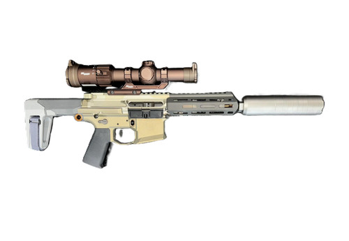 Q HONEY BADGER 300 BLK PISTOL + SIG TANGO MSR 1-8X24 SCOPE + Q TRASH PANDA SILENCER