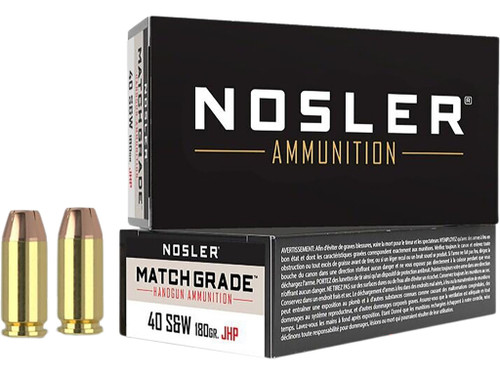 Nosler - 40 S&W - 180gr Match JHP - 50rd