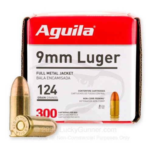 Aguila - 9mm - 124gr FMJ - 300rd
