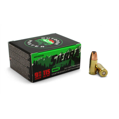 Sierra Ammo - 9mm - 115gr JHP - 20rd