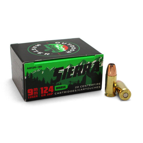 Sierra Ammo - 9mm - 124gr JHP - 20rd Sierra Ammo - 9mm - 124gr JHP - 20rd