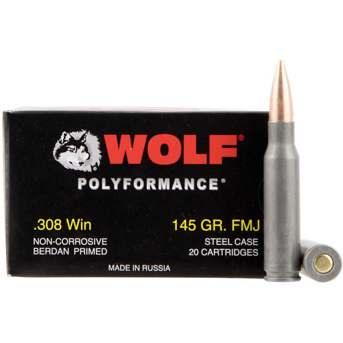 Wolf - 308 Win - 145gr FMJ Polyformance - 20rd