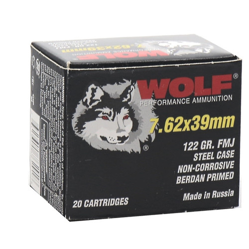 Wolf - 7.62x39 - 122gr FMJ Performance - 20rd