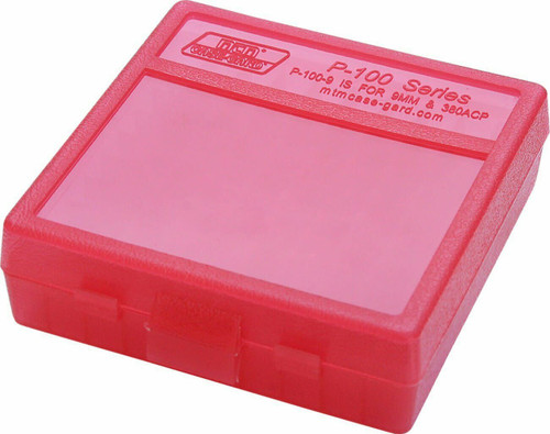 Flip Top Pistol Case - 380/9 - 100rd Red