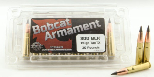 Bobcat Armament - 300 Blk - 110gr Tac-Tx 20rd
