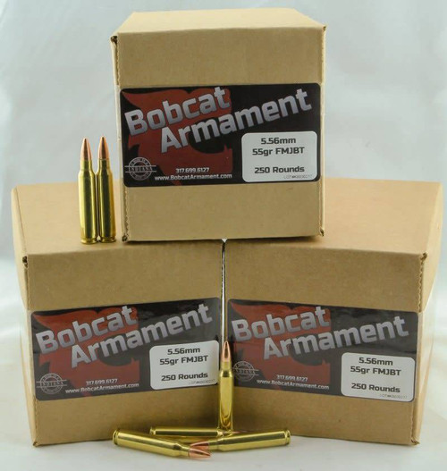 Bobcat Armament - 5.56 - 55gr FMJ 250rd
