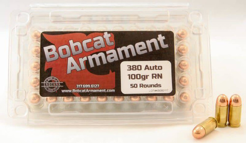 Bobcat Armament - 380 Auto - 100gr RN 50rd