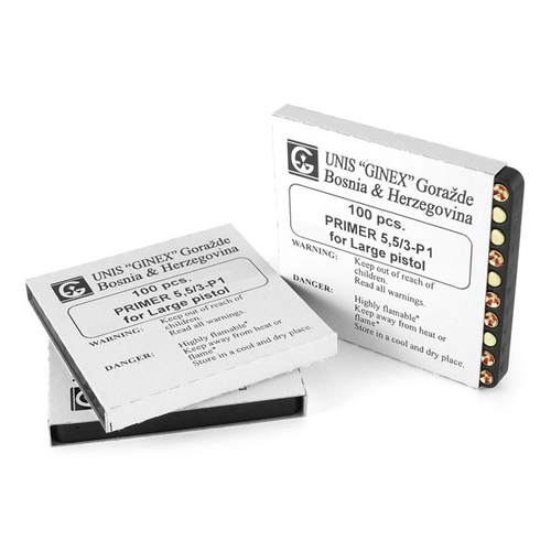 Ginex - Large Pistol Primers - 5000ct Ginex - Large Pistol Primers - 5000ct