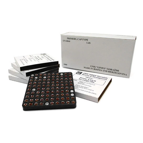 Ginex - Large Rifle Primers (Nickel) - 100ct Ginex - Large Rifle Primers (Nickel) - 100ct