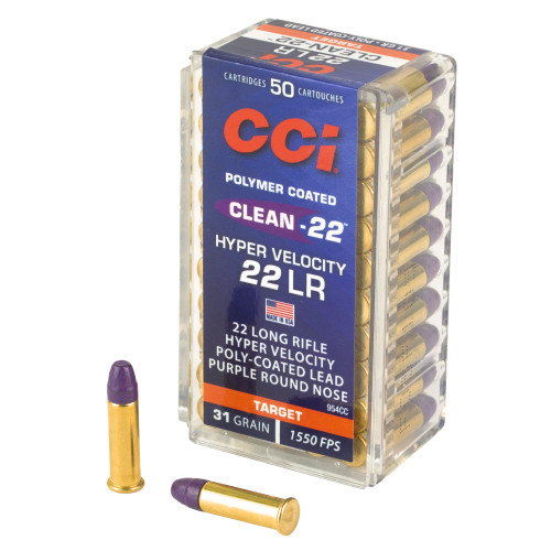CCI - 22LR - 31gr Clean-22 Hyper Velocity - 50rd