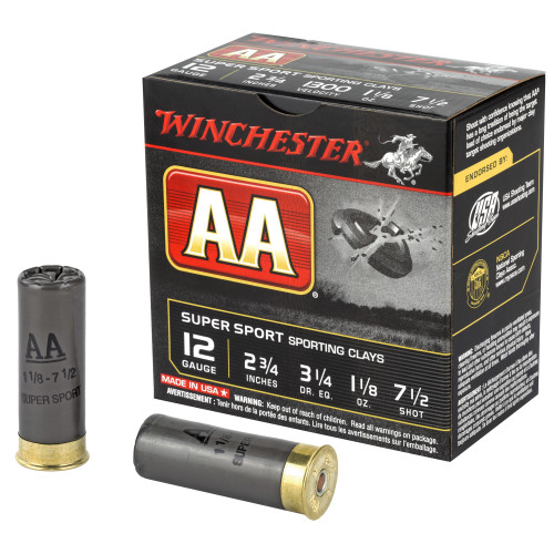 Winchester - 12ga 2-3/4" 1-1/8oz #7.5 - 250rd AA SSSC Winchester - 12ga 2-3/4" 1-1/8oz #7.5 - 250rd AA SSSC