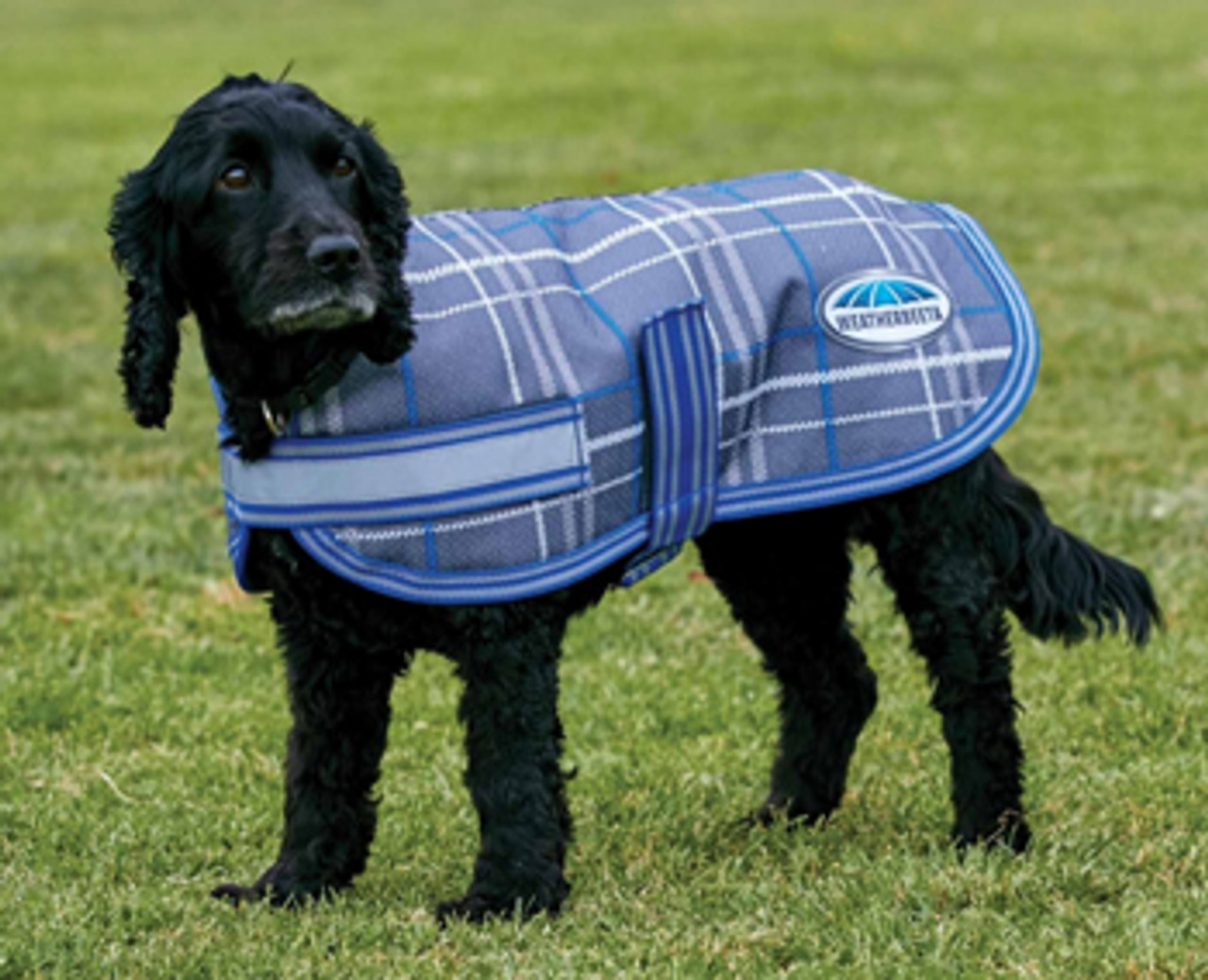 WeatherBeeta Parka 1200D Dog Coat Grey Plaid