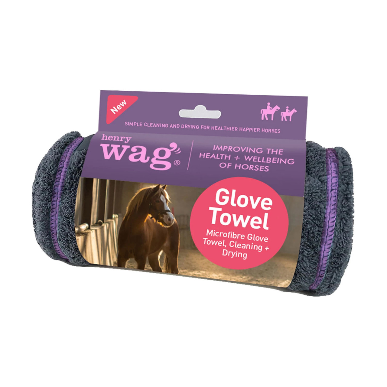 Henry Wag Equine Microfibre Drying Noodle Glove Towel 