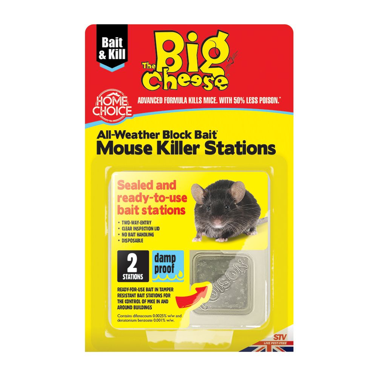 Rat Bait Stations - 2 Pack, Weather and Tamper-Resistant for
