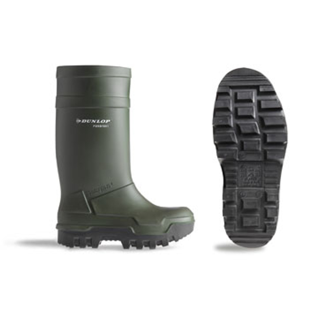 Dunlop purofort thermo plus full sale safety green wellington