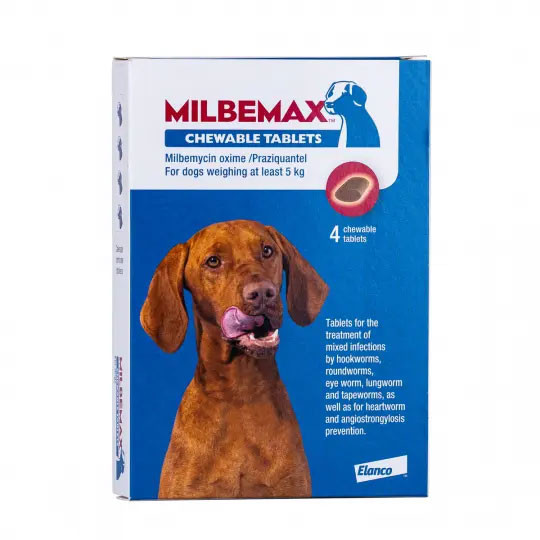 Milbemax Chewable Tablets for dogs POM