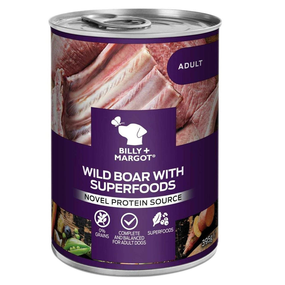Billy + Margot Wild Boar with Superfoods 395g x 12 cans