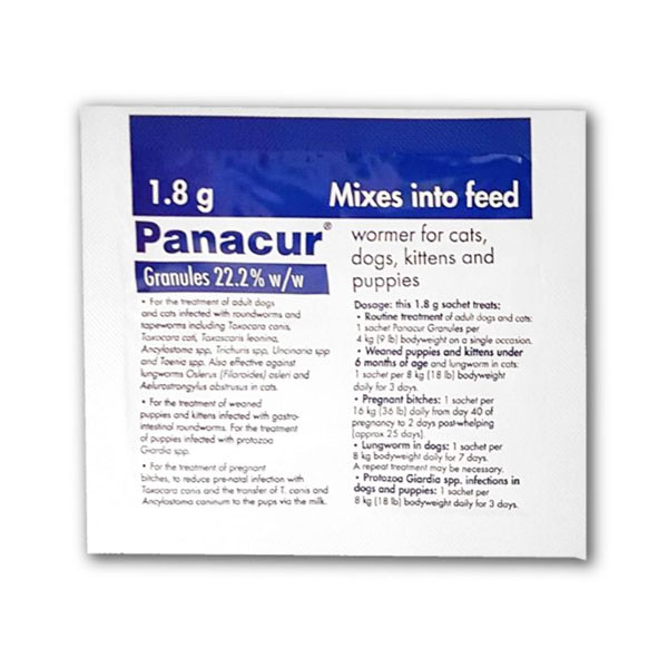 Panacur Worming Granules 4.5g for Dogs & Cats up to 10kg