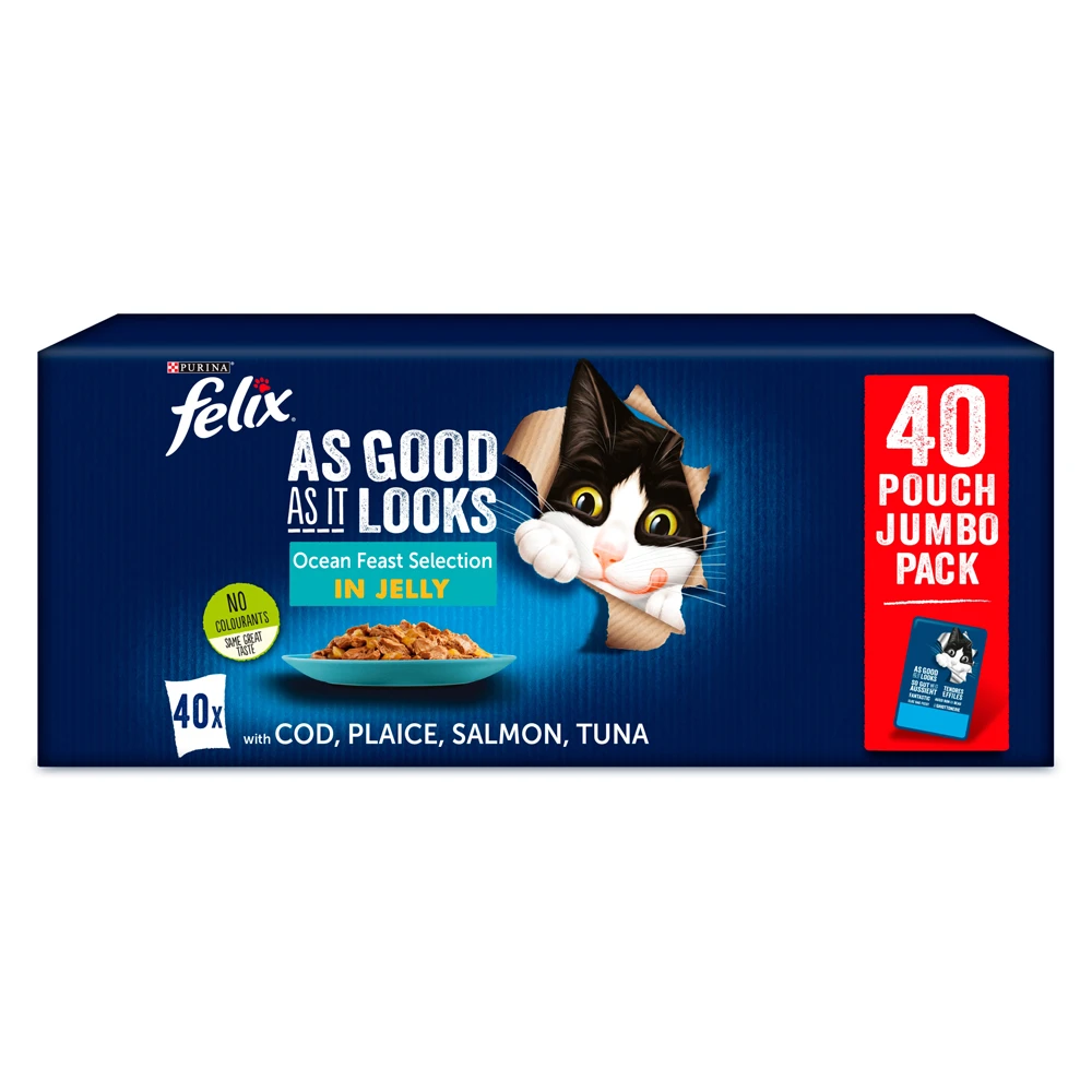 Felix As Good As It Looks Ocean Feasts in Jelly Pouches