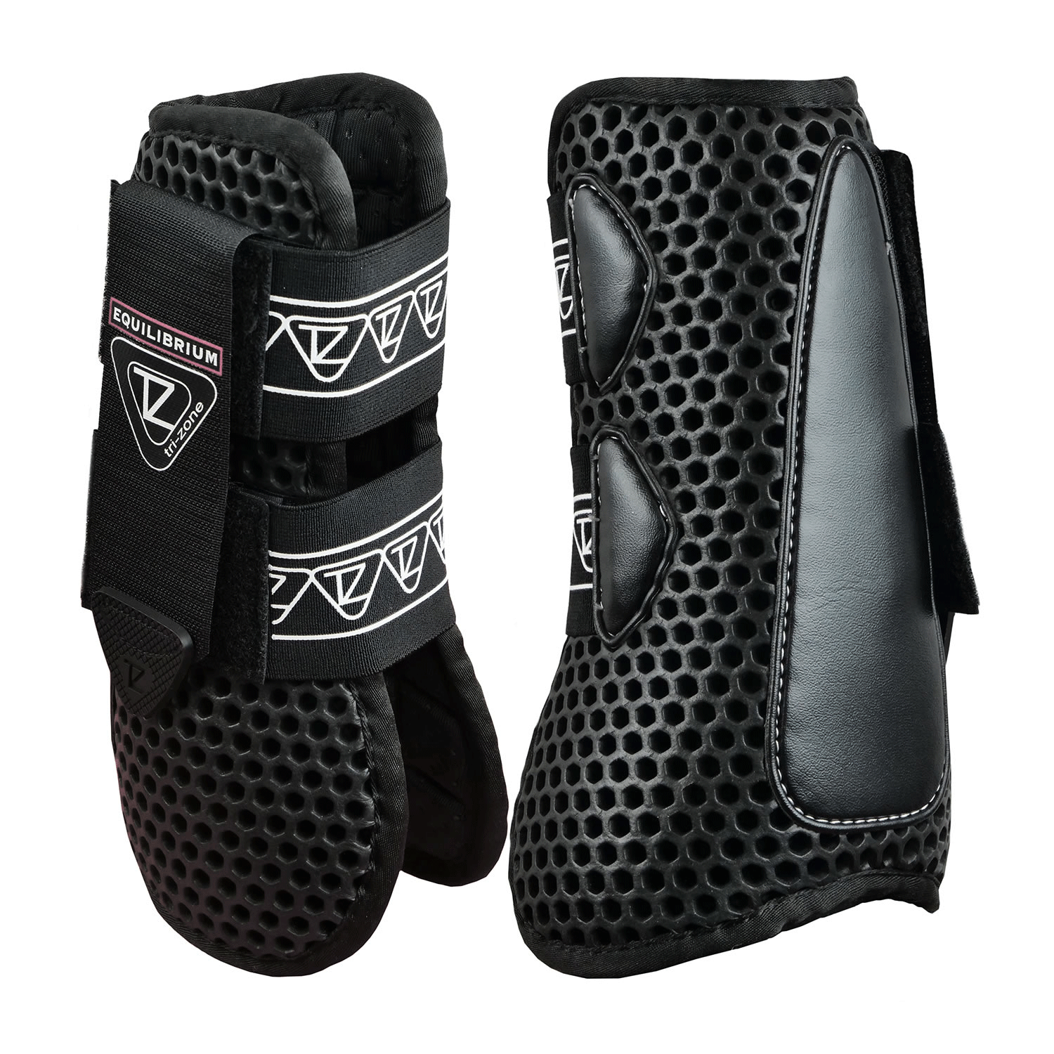 Equilibrium Tri-Zone Open Fronted Tendon Boots - Black