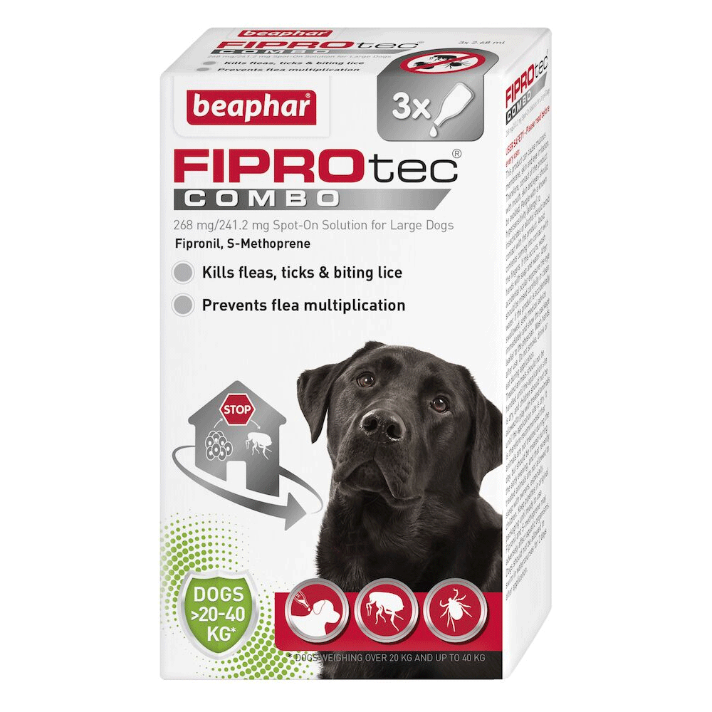 Beaphar FIPROtec COMBO Flea & Tick Spot On for Dogs