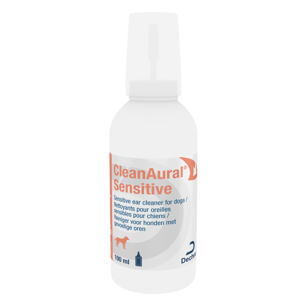 Dechra CleanAural Sensitive Dog Ear Cleaner, soothes and cleanses with natural plant extracts 100 ml