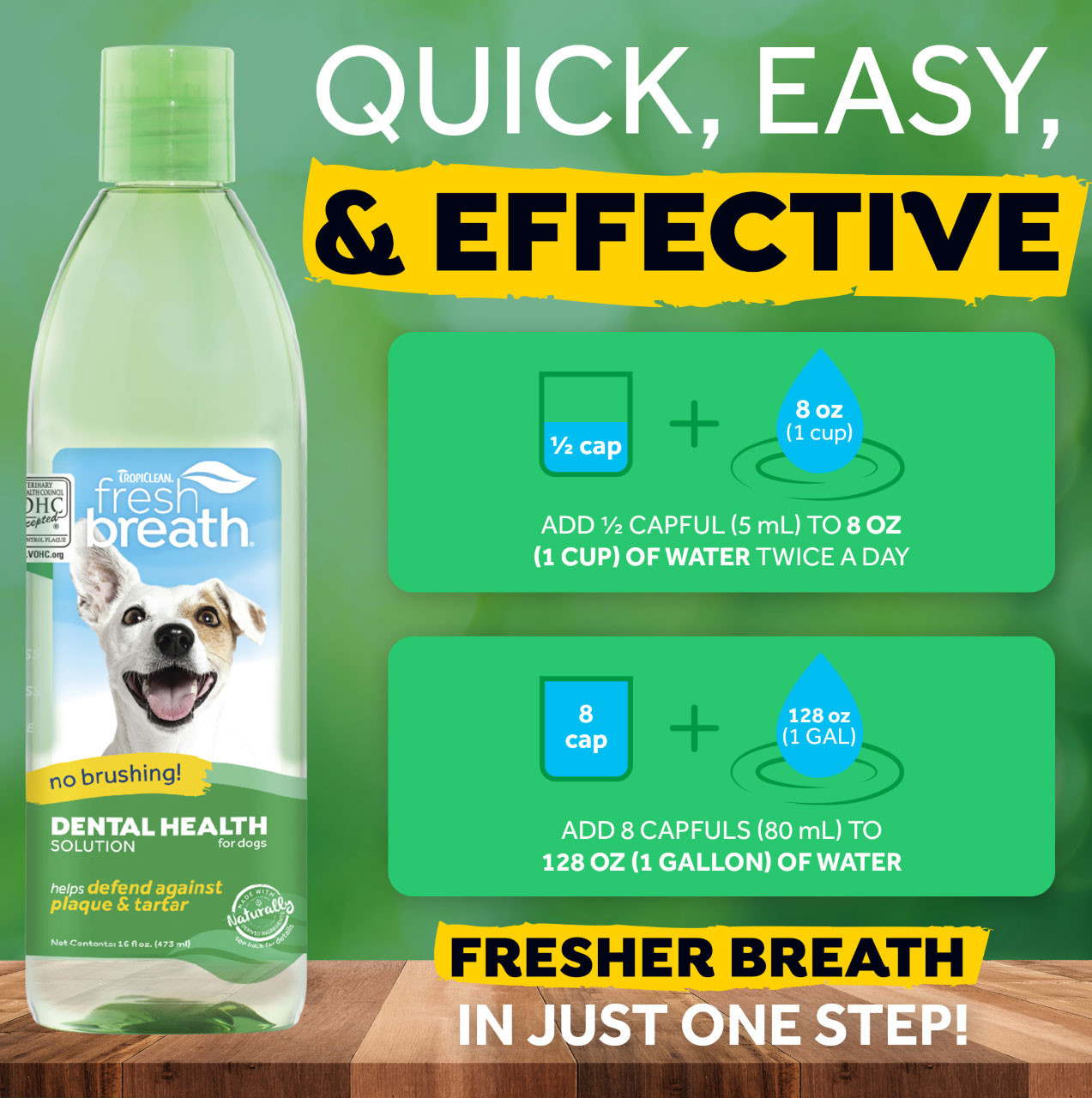 TropiClean Dental Care Solution For Dogs 473ml