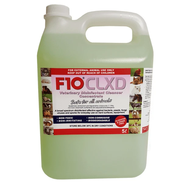 F10 CLXD Veterinary Disinfectant/Cleanser 5L