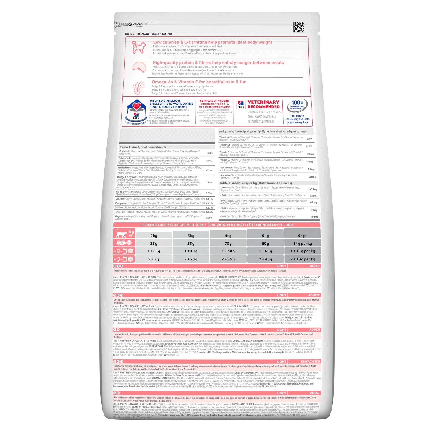 Hills Science Plan Light Adult Cat Food