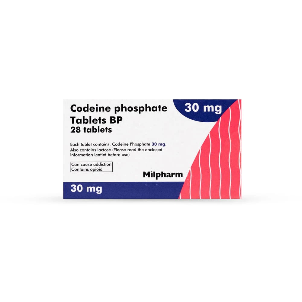Codeine Phosphate 30mg (pack of 28 tablets)