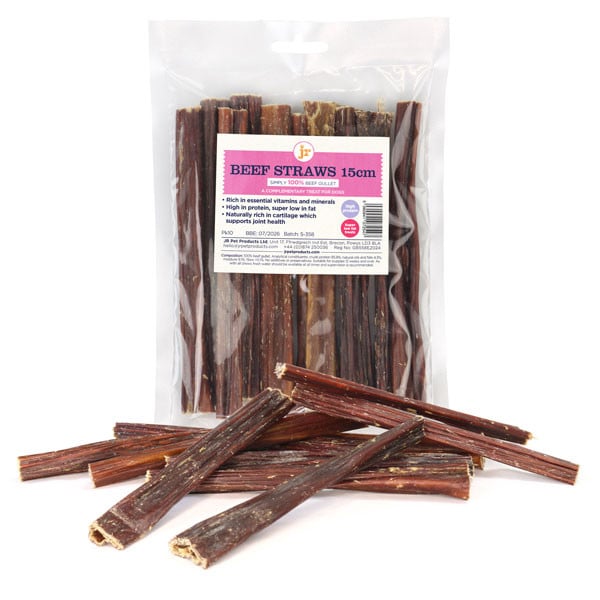 JR Beef Straws 15cm (pack of 10)