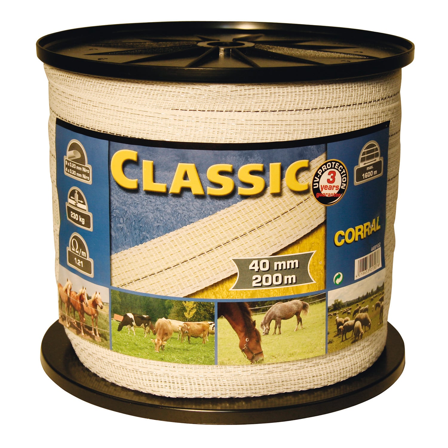 Corral Classic Fencing Tape 200M X 40Mm 200M X 40MM