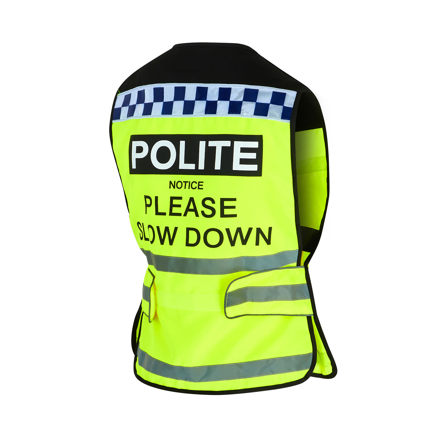 Equisafety Polite Waistcoat Please Slow Down XXXLARGE YELLOW