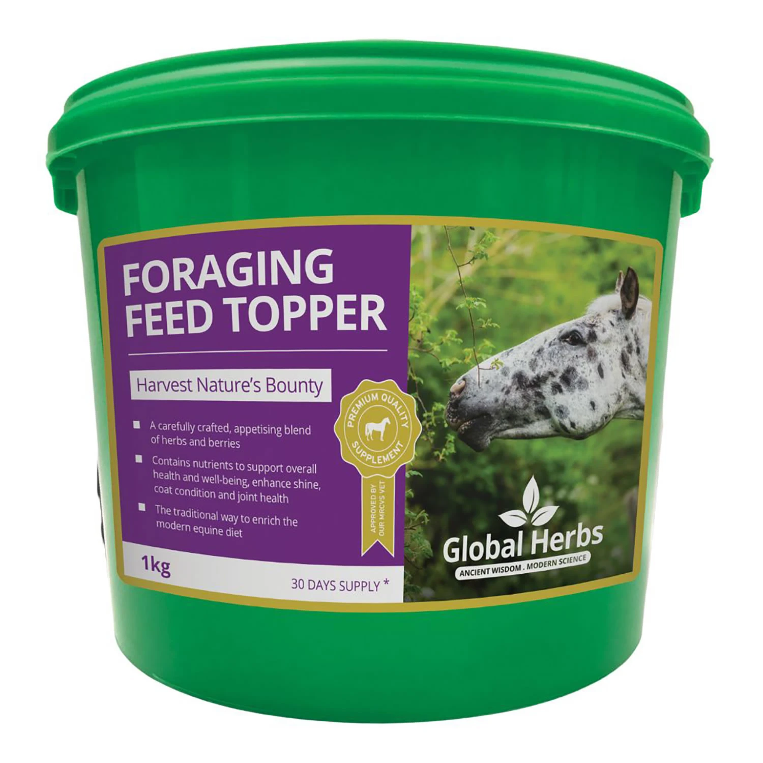 Global Herbs Foraging Feed Topper 1 KG FORAGING RANGE